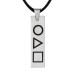 Squid Game 925 Sterling Silver Men's Necklace With Name Double Sided Leather Cord