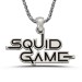 Squid Game Necklace 925 Sterling Silver Men's Black Chain Model1