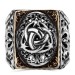 Special Teşkilat-I Figured Silver Men's Ring Without Stone