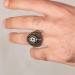 Vav Figured Teşkilat-I Mahsusa Motif Sterling Silver Men's Ring
