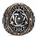 Vav Figured Teşkilat-I Mahsusa Motif Sterling Silver Men's Ring