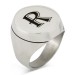 Round Design Simple Men's Ring 925 Sterling Silver With Personalized Letters