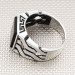 Chain Design Black Onyx Stone 925 Sterling Silver Men's Ring
