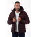 Men's Hooded Filled Stand Up Collar Zippered Thermal Lined Water Repellent Inflatable Coat 9601
