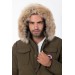 Men's Long Removable Fur Hooded Filled Water Repellent Windproof Down Jacket 9565