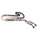 Fiery Amber Rosary With Colorful Kazaz Tassels With A Name Written On It