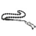 Pressed Amber Rosary With Black Kazaz Tassels With A Name Written On It
