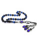 Original Amber Rosary With Black And Blue Silver Tassels