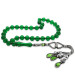 Original Amber Rosary With Green Silver Tassels