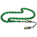 Original Green Amber Rosary With Silver Tassels 1000