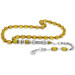 Amber Rosary With Silver Tassels And Yellow Tulips