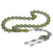 Water Blue Amber Rosary With 925 Silver Tassels