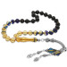 White And Blue Amber Rosary With 925 Silver Tassels