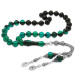 Turquoise And Black Amber Rosary With 925 Silver Tassels