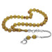 Short Yellow Ward Rosary With Silver