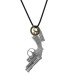 Revolver Design Adjustable Rope Chain Brass Men Necklace