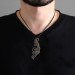 Revolver Design Adjustable Rope Chain Brass Men Necklace