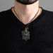 Coat Of Arms Design Adjustable Rope Chain Brass Men Necklace