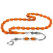 Red Amber Rosary With A Crescent And Star Tassel