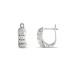 Baguette Stone Elegant Design Silver Women Earrings