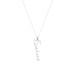 Vertical Design Personalized Name Written Silver Women Necklace