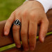 Elif Vav Written Elif Motif 925 Sterling Silver Men Ring