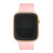 Ferro Pink Color Silicone Strap Smart Watch