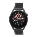 Ferro Black Color Leather Strap Smart Watch