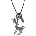 Deer Design Adjustable Rope Chain Brass Men Necklace