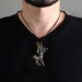 Deer Design Adjustable Rope Chain Brass Men Necklace