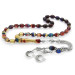 Metal Crescent Star Tassel Bonibon Fire Amber Prayer Beads