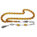 Fiery Amber Yellow Rosary With Metal Tassels