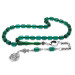 Fiery Amber Turquoise Rosary With Metal Fringes