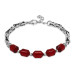 Tarnish Resistant Metal King Chain White Dorica Ball Decorated Flag Red Fire Amber Mens Bracelet