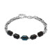 Tarnish Resistant Metal King Chain White Dorica Ball Decorated Water Blue Black Fire Amber Mens Bracelet