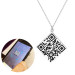 Qr Code Design 925 Sterling Silver Personalized Men Necklace