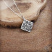 Qr Code Design 925 Sterling Silver Personalized Men Necklace