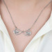 Personalized Name Written Silver Love Infinity Necklace