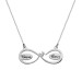 Personalized Name Written Silver Love Infinity Necklace