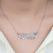 Personalized Name Written Silver Infinity Necklace