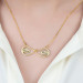 Personalized Name Written Gold Silver Love Infinity Necklace