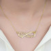 Personalized Name Written Gold Silver Infinity Necklace