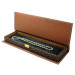 Cream Leather Wood Combined Elegance Prayer Beads Box