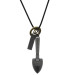 Shovel Design Adjustable Rope Chain Brass Men Necklace