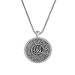 Medallion Design Personalized Name Written 925 Sterling Silver Necklace