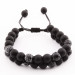 Double Row Sphere Cut Agate Onyx Natural Stone Bracelet