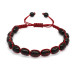 Capsule Cut Dark Red Color Drop Amber Women Bracelet