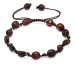 Natural Cut Dark Color Tiger Eye Natural Stone Men Bracelet