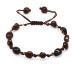 Natural Cut Dark Color Tiger Eye Natural Stone Women Bracelet