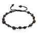 Natural Cut Ball Detailed Garnet Natural Stone Men Bracelet